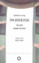 Cover of Two Jewish plays by Gotthold Ephraim Lessing