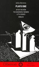 Cover of Plays One by John Bowen