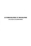 Front cover of Autobiographie et biographie by Colloque franco-allemand de Heidelberg (2nd 1988 Académie des sciences et des lettres)
