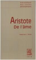 Cover of De l'âme by Aristotle