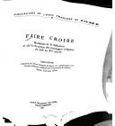 Front cover of Faire croire by École française de Rome