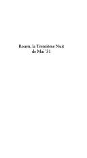 Front cover of Rouen, la trentième nuit de mai '31 by Hélène Cixous