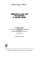 Front cover of International Symposium on Immunization of Adult Birds with Inactivated Oil Adjuvant Vaccines by International Symposium on Immunization of Adult Birds with Inactivated Oil Adjuvant Vaccines (1981 Lyon, France)