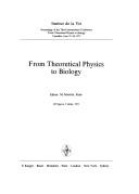 Front cover of From theoretical physics to biology by International Conference 'From Theoretical Physics to Biology' (3rd 1971 Versailles)