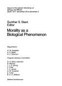 Front cover of Morality as a biological phenomenon by Dahlem Workshop on Biology and Morals (1977)