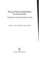 Front cover of The ante-Nicene Christian Pasch by Anatolius Saint, Bishop of Laodicea.