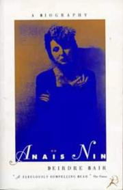 Cover of Anais Nin a Biography by Deirdre Bair
