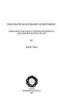 Front cover of The Political Economy of Sentiment by Jose R. Torre