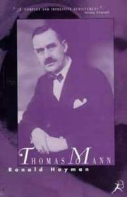 Cover of Thomas Mann by Ronald Hayman