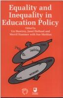 Front cover of Equality and inequality in education policy by Elizabeth Dawtrey