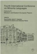 Front cover of Fourth International Conference on Minority Languages by International Conference on Minority Languages (4th 1989 Leeuwarden, Netherlands)
