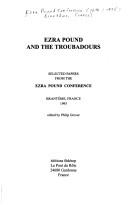 Front cover of Ezra Pound and the troubadours by Ezra Pound Conference (16th 1995 Brantôme, France)