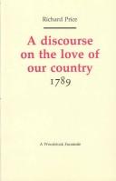 Front cover of A discourse on the love of our country by Richard Price