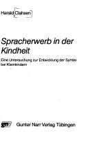 Cover of Spracherwerb in der Kindheit by Harald Clahsen