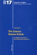 Front cover of The Science Review Article by Judy Noguchi