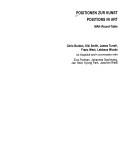 Front cover of Positions In Art (Reihe Cantz) by Turrell, James.