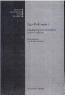 Cover of EGO-Dokumente by Winfried Schulze