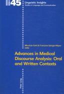 Front cover of Advances in medical discourse analysis by Maurizio Gotti