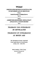 Front cover of Toleranz und Intoleranz im Mittelalter by Reineke-Gesellschaft. Jahrestagung
