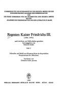 Front cover of Regesten Kaiser Friedrichs III. (1440-1493) by Paul-Joachim Heinig