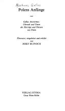 Cover of Chronicon by Gallus Anonymus