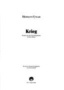 Cover of Krieg by Hermann Ungar