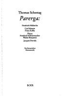 Cover of Parerga by Thomas Schestag