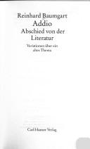 Cover of Addio by Reinhard Baumgart