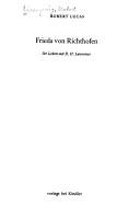 Cover of Frieda von Richthofen by Lucas, Robert