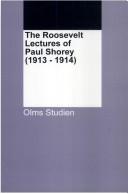 Front cover of The Roosevelt lectures of Paul Shorey (1913-1914) by Paul Shorey
