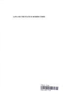 Front cover of Law and the States in Modern Times by Werner Maihofer