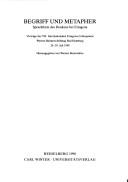 Front cover of Begriff und Metapher by Internationales Eriugena-Colloquium (7th 1989 Werner-Reimers-Stiftung)