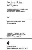 Front cover of Statistical models and turbulence by Symposium on Statistical Models and Turbulence (1971 San Diego)