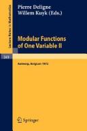 Cover of Modular Functions of One Variable II by Willem Kuyk