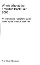Front cover of Who's Who at the Frankfurt Book Fair 2005 by Unknown
