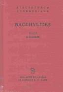 Front cover of Bacchylidis Carmina cum fragmentis by Bacchylides