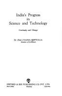 Front cover of India's Progress in Science and Technology by Najma Heptulla