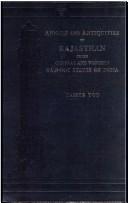Front cover of Annals and antiquities of Rajasthan by James Tod