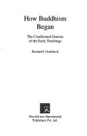 Front cover of How Buddhism began by Richard F. Gombrich