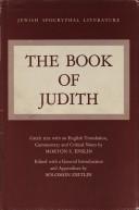 Cover of The book of Judith by Morton Scott Enslin