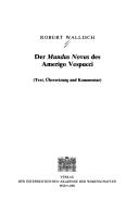 Front cover of Mundus novus by Amerigo Vespucci