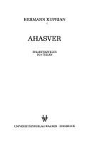 Cover of Ahasver by Hermann Kuprian