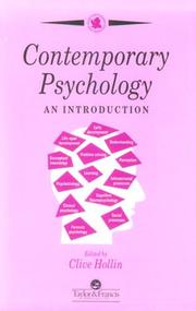Front cover of Contemporary Psychology by Clive Hollin