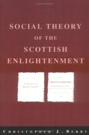 Front cover of Social theory of the Scottish Enlightenment by Christopher J. Berry
