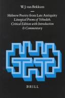 Front cover of Hebrew poetry from late antiquity by Yehudah
