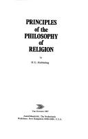 Cover of Principles of the philosophy of religion by Hubertus Gezinus Hubbeling