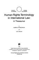 Front cover of Human rights terminology in international law by Bjørn Stormorken