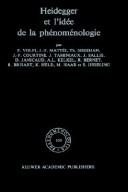 Cover of Heidegger et l'idée de la phénoménologie by Franco Volpi
