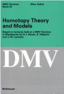 Cover of Homotopy theory and models by Marc Aubry