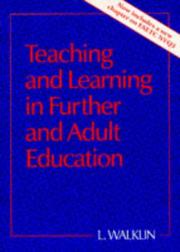 Front cover of Teaching and learning in further and adult education by L. Walklin